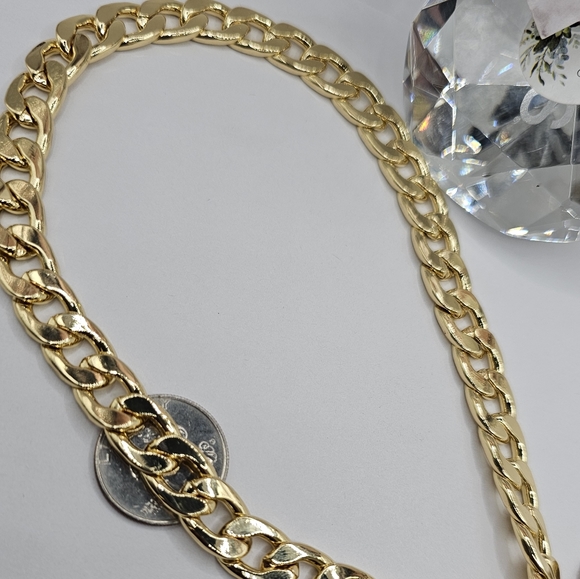 Stainless steel Cuban link snake style with stones - Picture 5 of 7